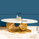 Amara Gold Base Round Accent Table - Gold (Stainless Steel)