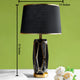 Carter Faceted Body Ceramic Table Lamp - Black