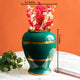 Emerald Sunburst Decorative Ceramic Vases - W/L