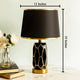 Carter Faceted Body Ceramic Table Lamp ( Small ) - Black