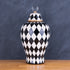 The London Checker Board Ceramic Decorative Vase - Big