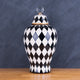 The London Checker Board Ceramic Decorative Vase