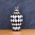 The London Checker Board Ceramic Decorative Vase - Small