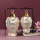 Vintage Hollywood Regency Decorative Ceramic Vase - Pair