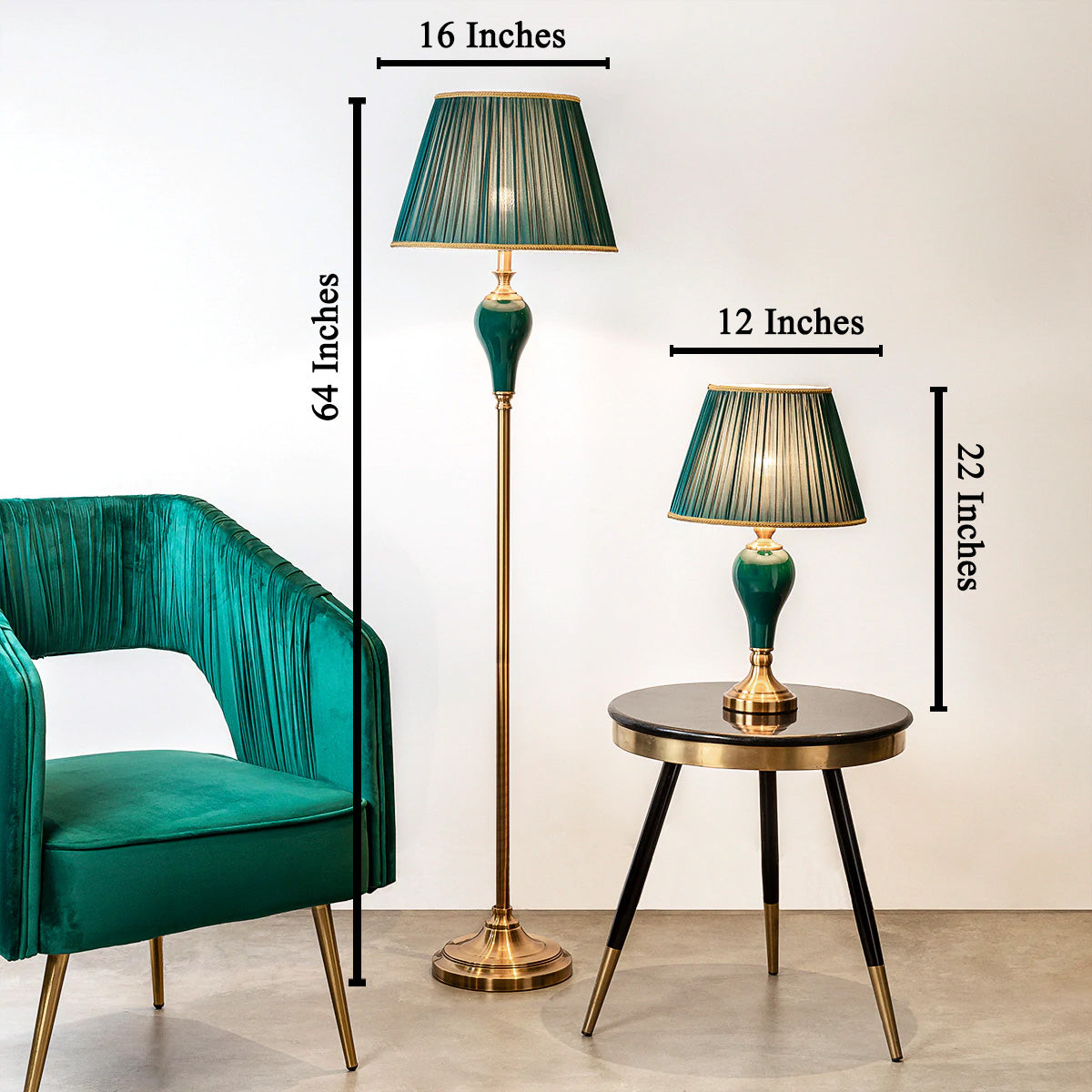 Antique floor lamp with table hot sale