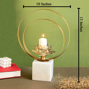 Wrangler Gold Rim Candle Stand - Small