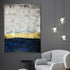 Teal & Gold 100% Hand Painted Wall Painting (With Outer Floater Frame)