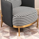 The Scottish Plaid Accent Lounge Chair & Ottoman Set (Stainless Steel)