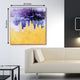 Twin Peaks Abstract Purple Framed Canvas Print