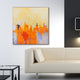 Twin Peaks Abstract Orange Framed Canvas Print