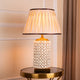 The Beige and Gold Italian Mesh Decorative Table Lamp