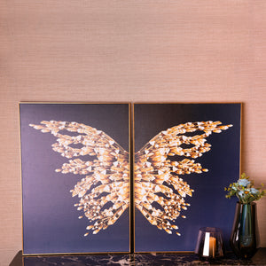 The Diamond Butterfly Framed Canvas Print