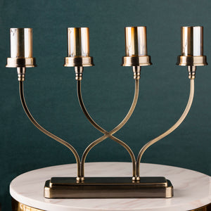 The Four Piece Menorah Inspired Decorative Candle Stand