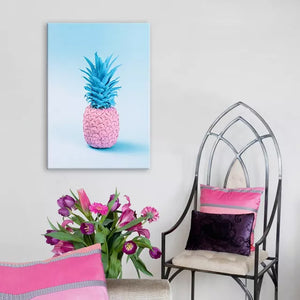 Retro Pineapple Framed Canvas Print