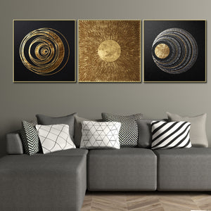 The Milky Way Galaxy 3 Panel Framed Canvas Print