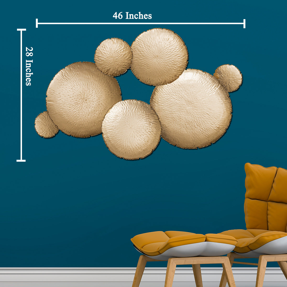 The Golden Asteroid NICKEL Plated Metallic Wall Art Panel