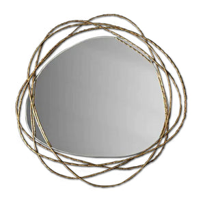 The Modern Metal Tube Decorative Wall Mirror