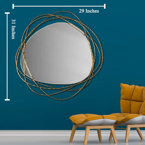 The Modern Metal Tube Decorative Wall Mirror