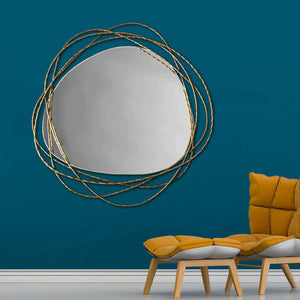The Modern Metal Tube Decorative Wall Mirror