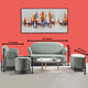 Zorin Accent Lounge Chair & 2 Poof and 2 Seater Sofa Set  (Pistachio) - Scandinavian Design Series
