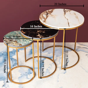 Glitter and Glamour Set of Three Nesting Tables