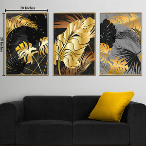 Regency Luxury Framed Canvas Print - Set of 3