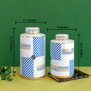 Ergazo Ceramic Jars - Pair