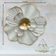White Blossom Floral Metal Wall Art