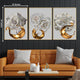 Forest Floral Perspective Framed Canvas Print - Set of 3