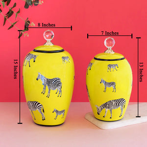Courtyard Ceramic Vases And Showpieces - Pair