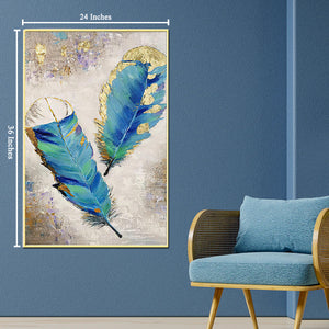 Feathers in Flight Framed Canvas Print