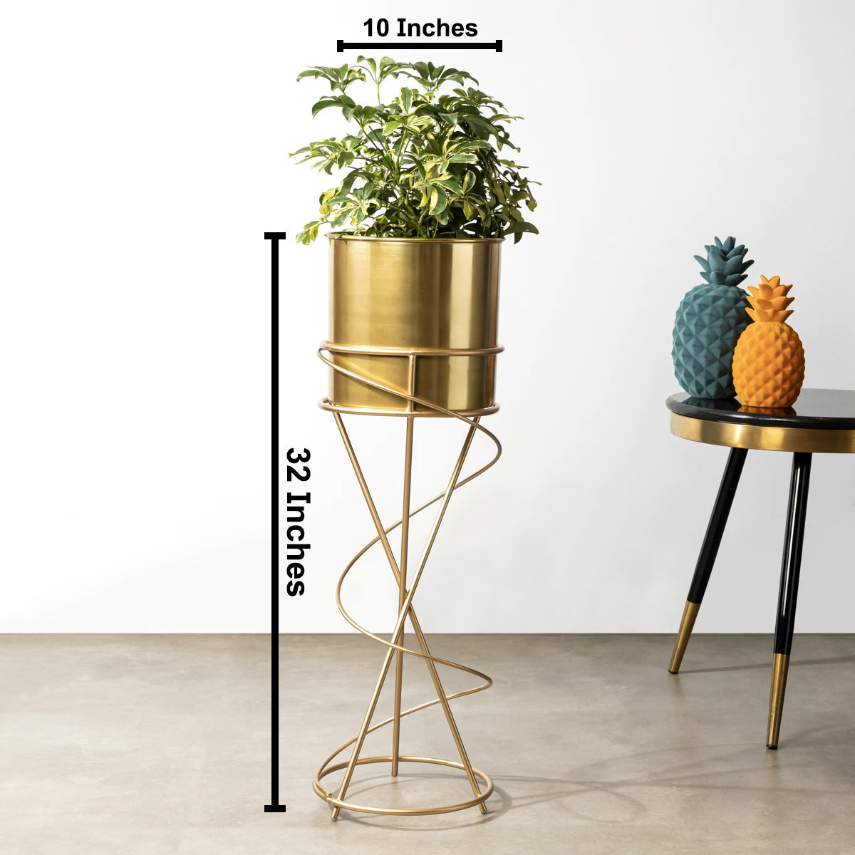 big metal plant pots Buy Trend Abstract Gold Planter-Modern Metal Planter-Big
